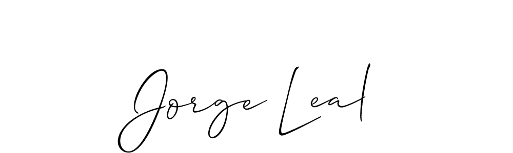 Create a beautiful signature design for name Jorge Leal. With this signature (Allison_Script) fonts, you can make a handwritten signature for free. Jorge Leal signature style 2 images and pictures png