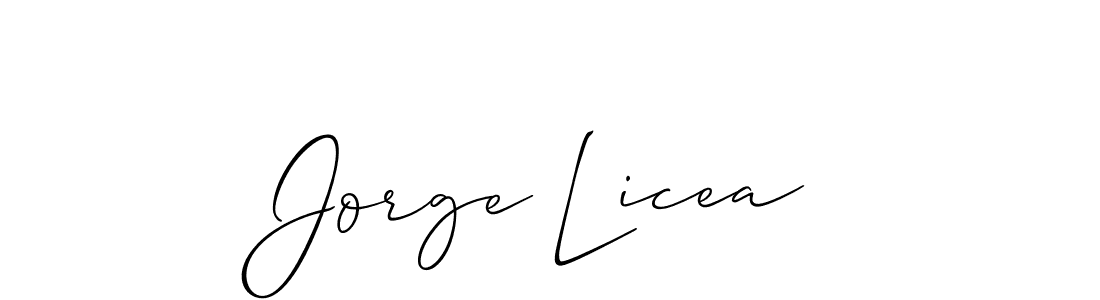 Allison_Script is a professional signature style that is perfect for those who want to add a touch of class to their signature. It is also a great choice for those who want to make their signature more unique. Get Jorge Licea name to fancy signature for free. Jorge Licea signature style 2 images and pictures png