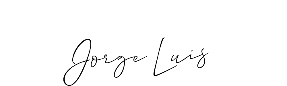 if you are searching for the best signature style for your name Jorge Luis. so please give up your signature search. here we have designed multiple signature styles  using Allison_Script. Jorge Luis signature style 2 images and pictures png