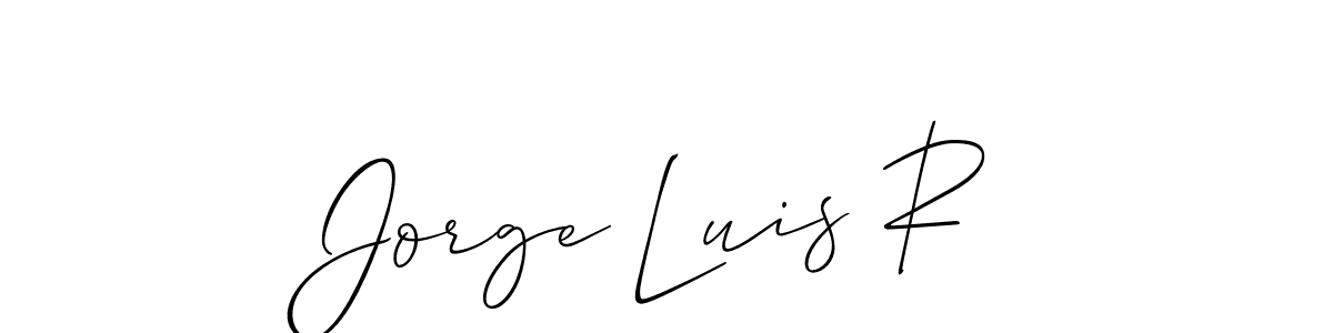 It looks lik you need a new signature style for name Jorge Luis R. Design unique handwritten (Allison_Script) signature with our free signature maker in just a few clicks. Jorge Luis R signature style 2 images and pictures png