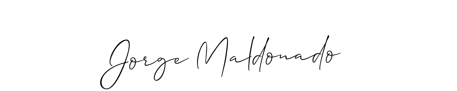 Design your own signature with our free online signature maker. With this signature software, you can create a handwritten (Allison_Script) signature for name Jorge Maldonado. Jorge Maldonado signature style 2 images and pictures png
