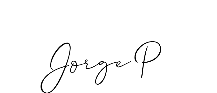 Make a beautiful signature design for name Jorge P. Use this online signature maker to create a handwritten signature for free. Jorge P signature style 2 images and pictures png