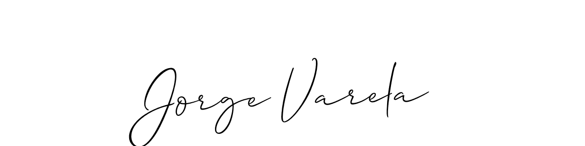 Make a beautiful signature design for name Jorge Varela. With this signature (Allison_Script) style, you can create a handwritten signature for free. Jorge Varela signature style 2 images and pictures png