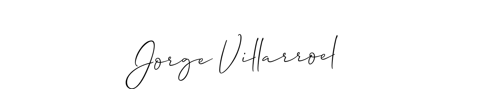 Create a beautiful signature design for name Jorge Villarroel. With this signature (Allison_Script) fonts, you can make a handwritten signature for free. Jorge Villarroel signature style 2 images and pictures png