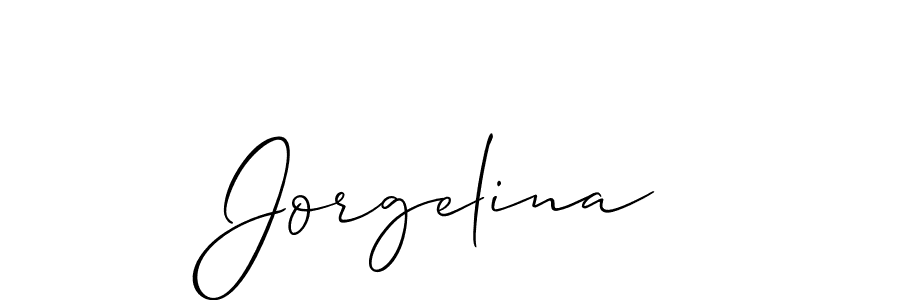 The best way (Allison_Script) to make a short signature is to pick only two or three words in your name. The name Jorgelina include a total of six letters. For converting this name. Jorgelina signature style 2 images and pictures png