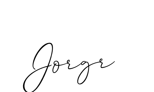 Make a beautiful signature design for name Jorgr. With this signature (Allison_Script) style, you can create a handwritten signature for free. Jorgr signature style 2 images and pictures png