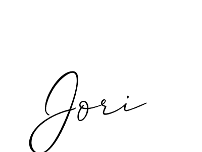 Jori stylish signature style. Best Handwritten Sign (Allison_Script) for my name. Handwritten Signature Collection Ideas for my name Jori. Jori signature style 2 images and pictures png