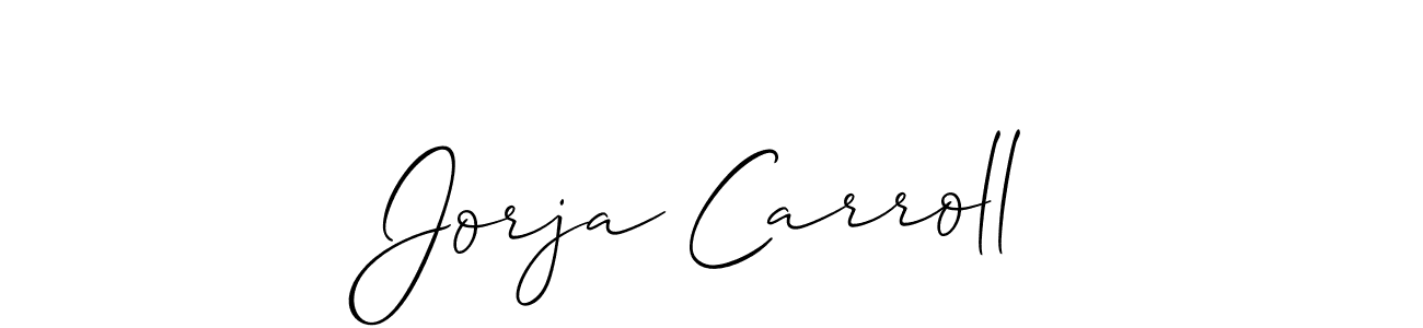 Make a beautiful signature design for name Jorja Carroll. With this signature (Allison_Script) style, you can create a handwritten signature for free. Jorja Carroll signature style 2 images and pictures png
