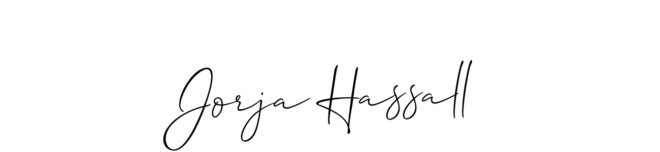 Allison_Script is a professional signature style that is perfect for those who want to add a touch of class to their signature. It is also a great choice for those who want to make their signature more unique. Get Jorja Hassall name to fancy signature for free. Jorja Hassall signature style 2 images and pictures png