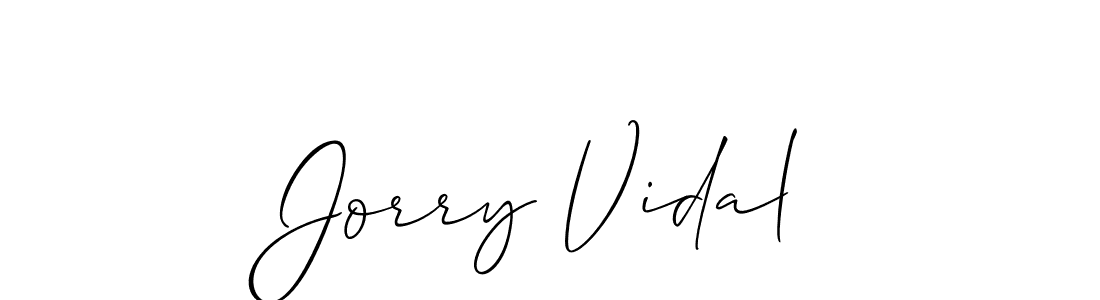 Make a beautiful signature design for name Jorry Vidal. With this signature (Allison_Script) style, you can create a handwritten signature for free. Jorry Vidal signature style 2 images and pictures png