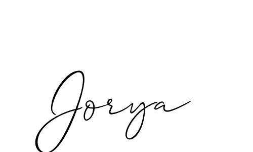 It looks lik you need a new signature style for name Jorya. Design unique handwritten (Allison_Script) signature with our free signature maker in just a few clicks. Jorya signature style 2 images and pictures png
