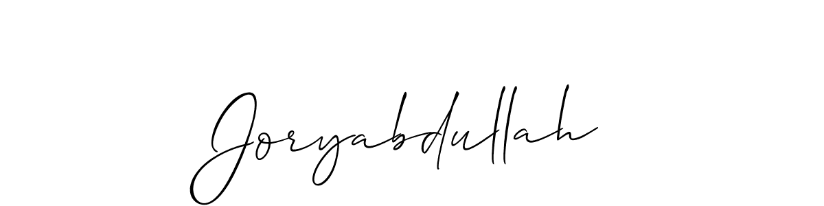 How to make Joryabdullah signature? Allison_Script is a professional autograph style. Create handwritten signature for Joryabdullah name. Joryabdullah signature style 2 images and pictures png