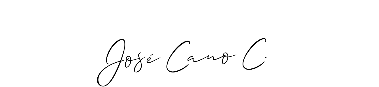 Use a signature maker to create a handwritten signature online. With this signature software, you can design (Allison_Script) your own signature for name José Cano C.. José Cano C. signature style 2 images and pictures png