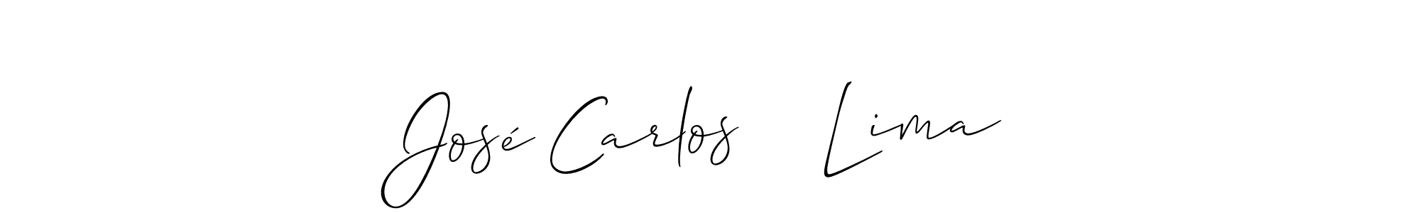 The best way (Allison_Script) to make a short signature is to pick only two or three words in your name. The name José Carlos    Lima include a total of six letters. For converting this name. José Carlos    Lima signature style 2 images and pictures png