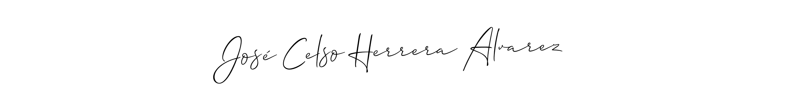 Create a beautiful signature design for name José Celso Herrera Alvarez. With this signature (Allison_Script) fonts, you can make a handwritten signature for free. José Celso Herrera Alvarez signature style 2 images and pictures png