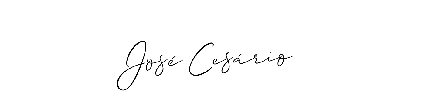 The best way (Allison_Script) to make a short signature is to pick only two or three words in your name. The name José Cesário include a total of six letters. For converting this name. José Cesário signature style 2 images and pictures png