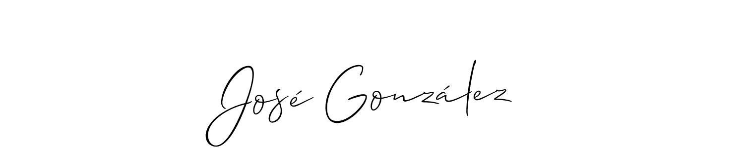 You should practise on your own different ways (Allison_Script) to write your name (José González) in signature. don't let someone else do it for you. José González signature style 2 images and pictures png