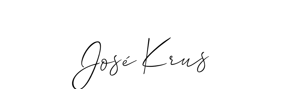 How to Draw José Krus signature style? Allison_Script is a latest design signature styles for name José Krus. José Krus signature style 2 images and pictures png