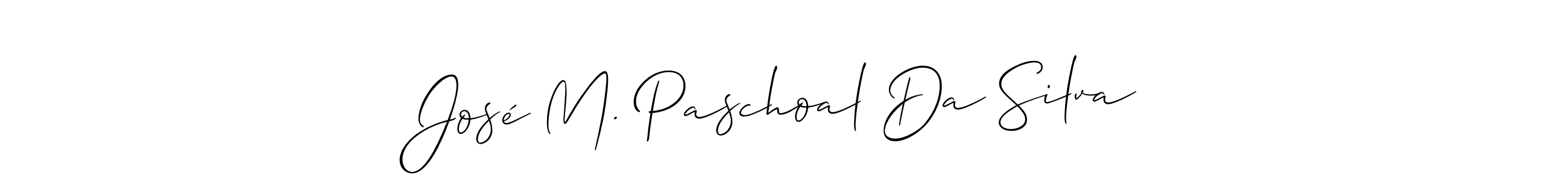 Use a signature maker to create a handwritten signature online. With this signature software, you can design (Allison_Script) your own signature for name José M. Paschoal Da Silva. José M. Paschoal Da Silva signature style 2 images and pictures png