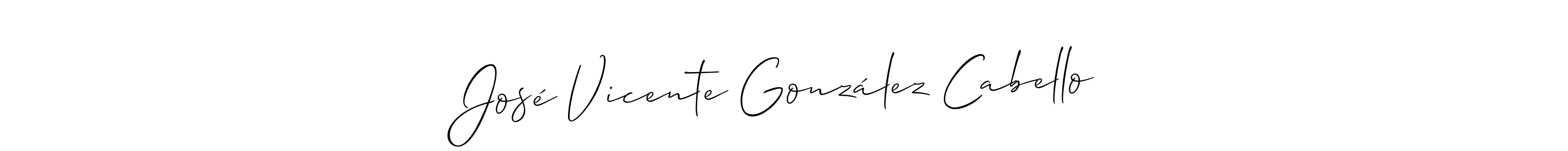 if you are searching for the best signature style for your name José Vicente González Cabello. so please give up your signature search. here we have designed multiple signature styles  using Allison_Script. José Vicente González Cabello signature style 2 images and pictures png