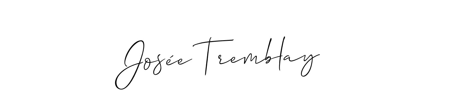 It looks lik you need a new signature style for name Josée Tremblay. Design unique handwritten (Allison_Script) signature with our free signature maker in just a few clicks. Josée Tremblay signature style 2 images and pictures png