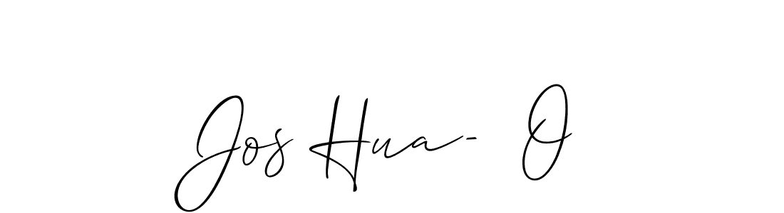 The best way (Allison_Script) to make a short signature is to pick only two or three words in your name. The name Jos Hua-  O include a total of six letters. For converting this name. Jos Hua-  O signature style 2 images and pictures png