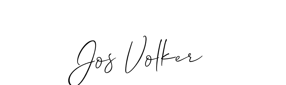 How to make Jos Volker name signature. Use Allison_Script style for creating short signs online. This is the latest handwritten sign. Jos Volker signature style 2 images and pictures png