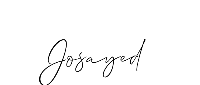 How to make Josayed name signature. Use Allison_Script style for creating short signs online. This is the latest handwritten sign. Josayed signature style 2 images and pictures png