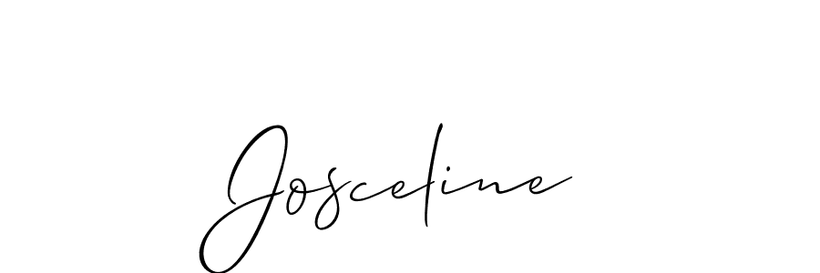 Use a signature maker to create a handwritten signature online. With this signature software, you can design (Allison_Script) your own signature for name Josceline. Josceline signature style 2 images and pictures png