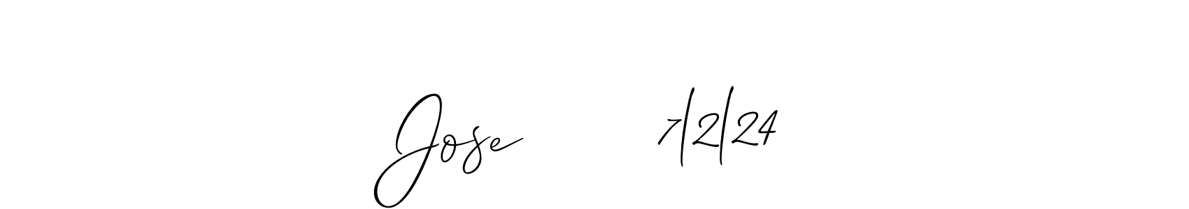 Also You can easily find your signature by using the search form. We will create Jose       7l2l24 name handwritten signature images for you free of cost using Allison_Script sign style. Jose       7l2l24 signature style 2 images and pictures png