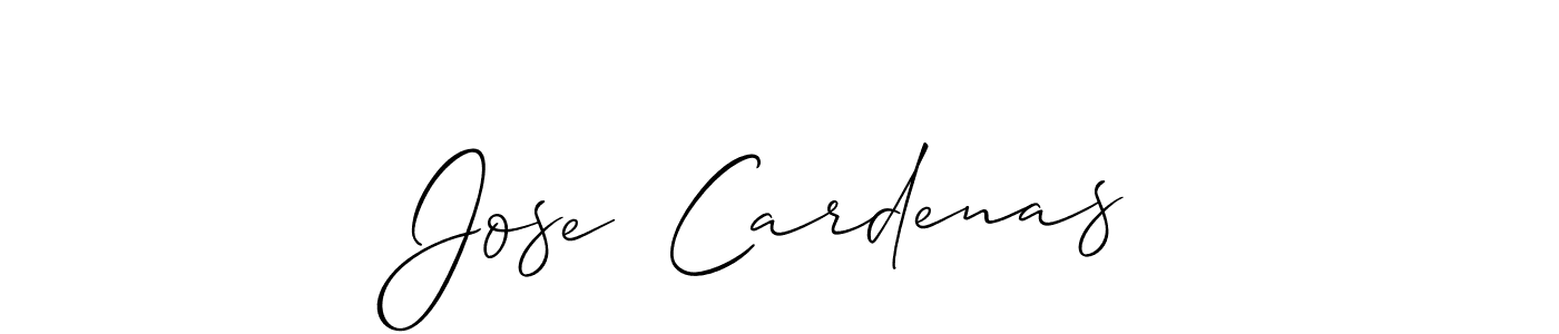 Create a beautiful signature design for name Jose  Cardenas. With this signature (Allison_Script) fonts, you can make a handwritten signature for free. Jose  Cardenas signature style 2 images and pictures png