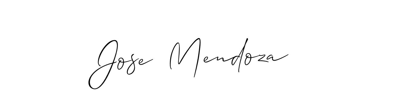 How to make Jose  Mendoza name signature. Use Allison_Script style for creating short signs online. This is the latest handwritten sign. Jose  Mendoza signature style 2 images and pictures png