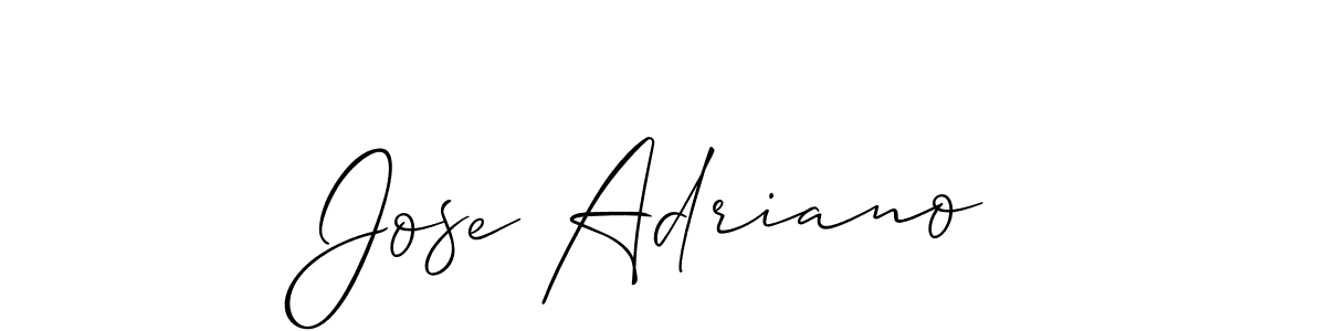 Make a beautiful signature design for name Jose Adriano. With this signature (Allison_Script) style, you can create a handwritten signature for free. Jose Adriano signature style 2 images and pictures png