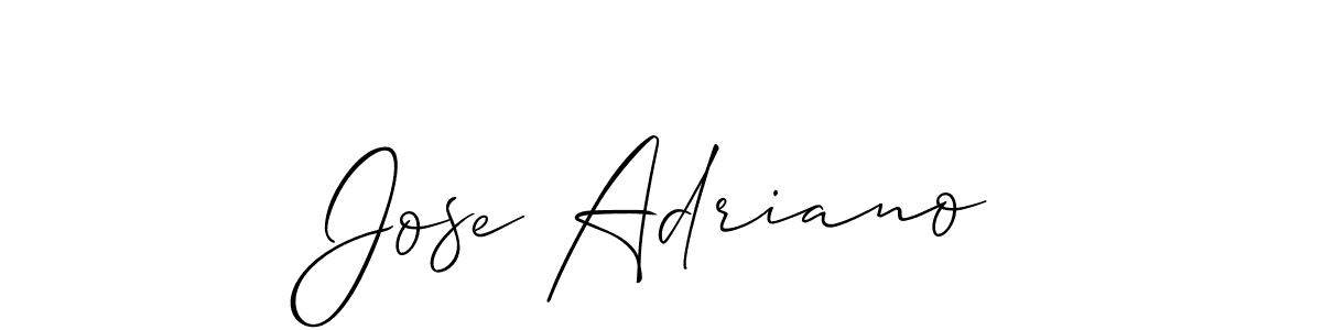 Make a beautiful signature design for name Jose Adriano. With this signature (Allison_Script) style, you can create a handwritten signature for free. Jose Adriano signature style 2 images and pictures png