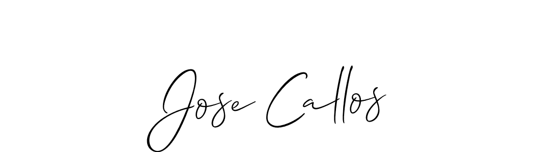 How to make Jose Callos name signature. Use Allison_Script style for creating short signs online. This is the latest handwritten sign. Jose Callos signature style 2 images and pictures png
