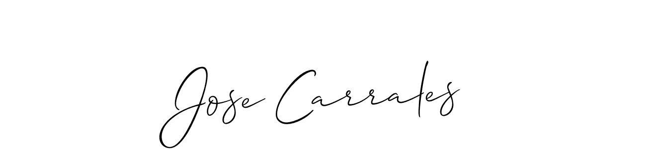 Make a short Jose Carrales signature style. Manage your documents anywhere anytime using Allison_Script. Create and add eSignatures, submit forms, share and send files easily. Jose Carrales signature style 2 images and pictures png