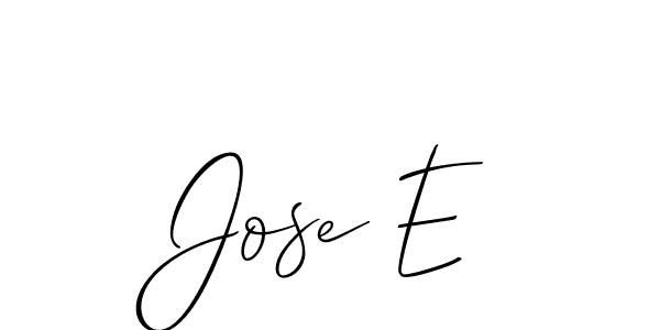 How to make Jose E signature? Allison_Script is a professional autograph style. Create handwritten signature for Jose E name. Jose E signature style 2 images and pictures png