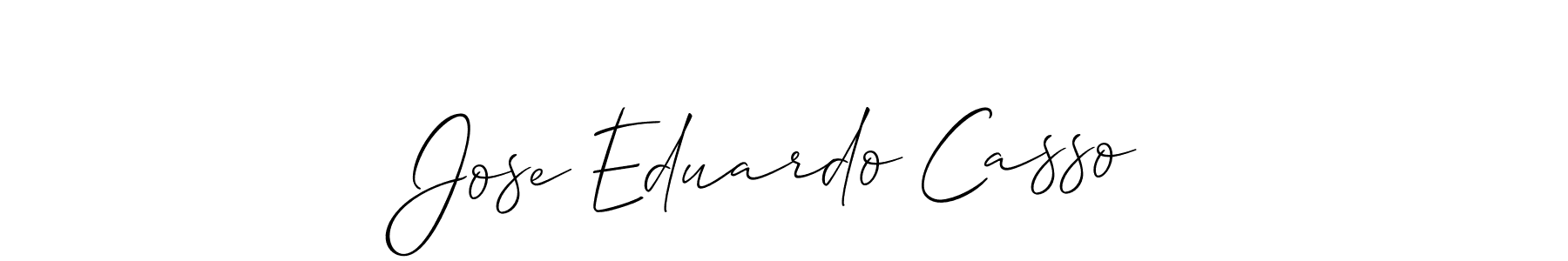 Also You can easily find your signature by using the search form. We will create Jose Eduardo Casso name handwritten signature images for you free of cost using Allison_Script sign style. Jose Eduardo Casso signature style 2 images and pictures png