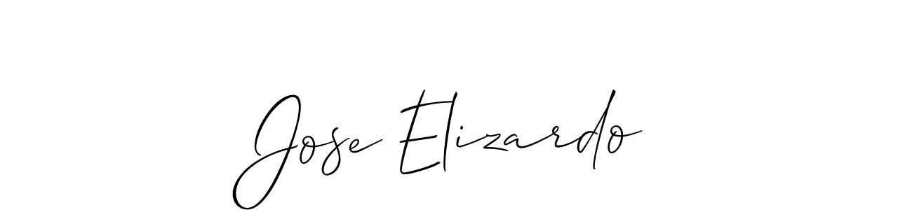 Make a beautiful signature design for name Jose Elizardo. With this signature (Allison_Script) style, you can create a handwritten signature for free. Jose Elizardo signature style 2 images and pictures png