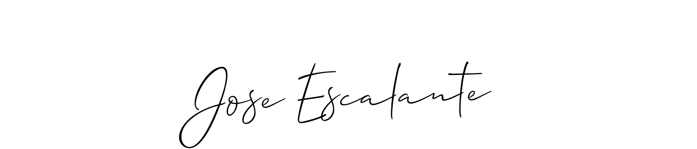 if you are searching for the best signature style for your name Jose Escalante. so please give up your signature search. here we have designed multiple signature styles  using Allison_Script. Jose Escalante signature style 2 images and pictures png