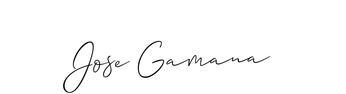 Jose Gamana stylish signature style. Best Handwritten Sign (Allison_Script) for my name. Handwritten Signature Collection Ideas for my name Jose Gamana. Jose Gamana signature style 2 images and pictures png