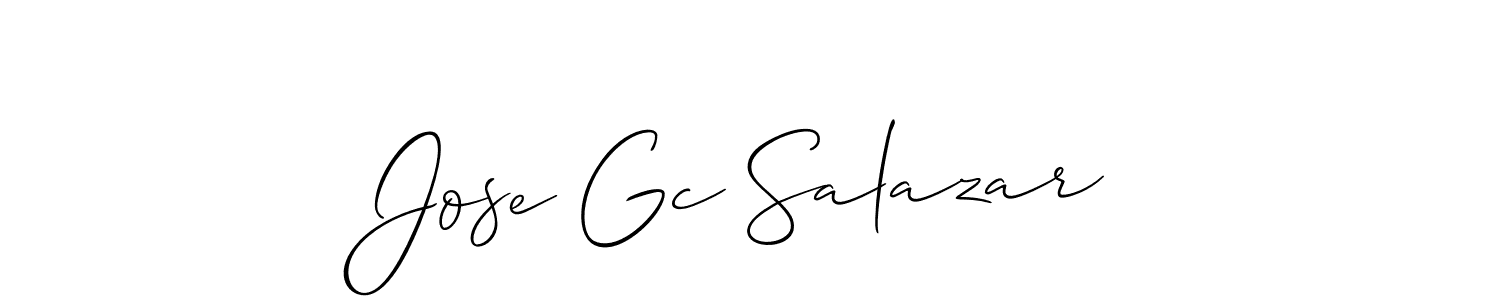 Check out images of Autograph of Jose Gc Salazar name. Actor Jose Gc Salazar Signature Style. Allison_Script is a professional sign style online. Jose Gc Salazar signature style 2 images and pictures png
