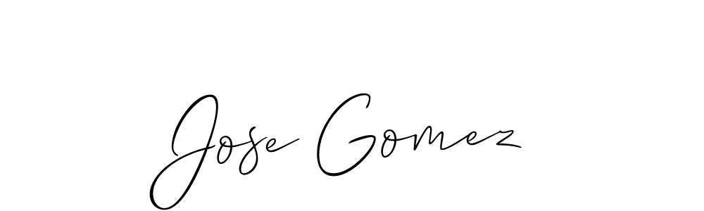 The best way (Allison_Script) to make a short signature is to pick only two or three words in your name. The name Jose Gomez include a total of six letters. For converting this name. Jose Gomez signature style 2 images and pictures png