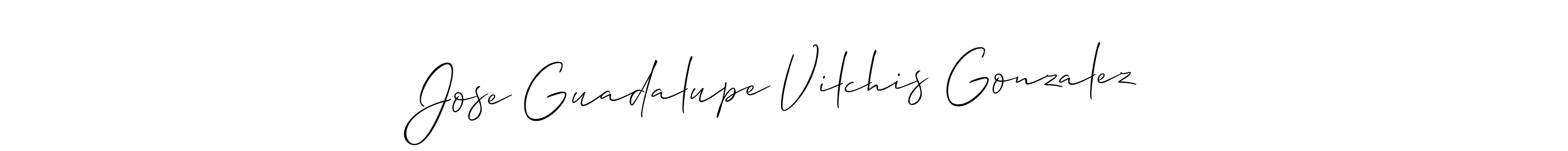 Use a signature maker to create a handwritten signature online. With this signature software, you can design (Allison_Script) your own signature for name Jose Guadalupe Vilchis Gonzalez. Jose Guadalupe Vilchis Gonzalez signature style 2 images and pictures png