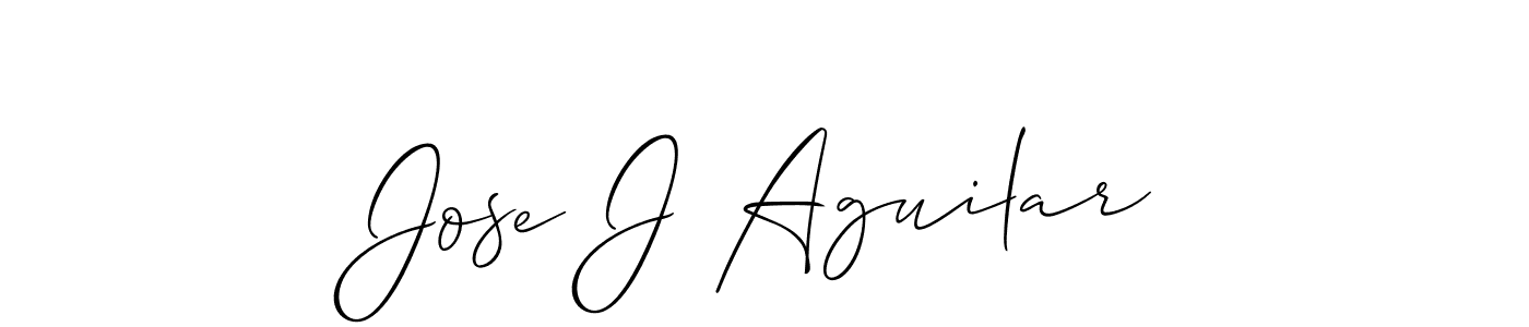 Make a beautiful signature design for name Jose J Aguilar. With this signature (Allison_Script) style, you can create a handwritten signature for free. Jose J Aguilar signature style 2 images and pictures png
