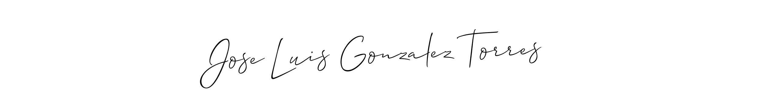 How to make Jose Luis Gonzalez Torres name signature. Use Allison_Script style for creating short signs online. This is the latest handwritten sign. Jose Luis Gonzalez Torres signature style 2 images and pictures png