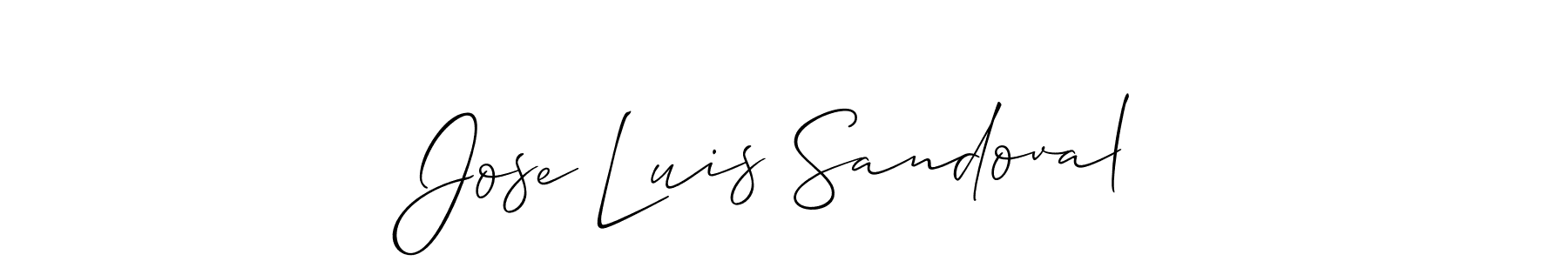 You should practise on your own different ways (Allison_Script) to write your name (Jose Luis Sandoval) in signature. don't let someone else do it for you. Jose Luis Sandoval signature style 2 images and pictures png
