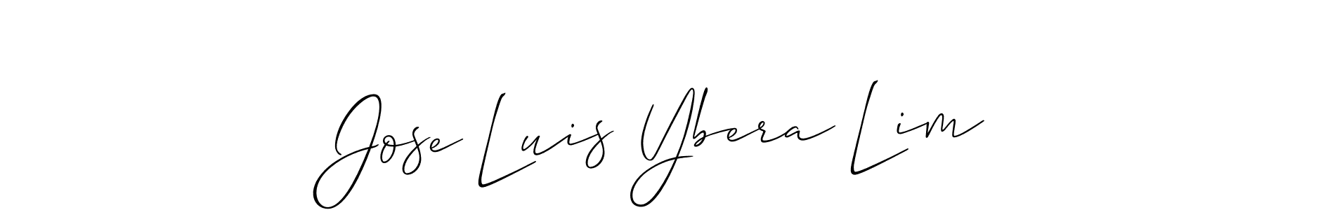 if you are searching for the best signature style for your name Jose Luis Ybera Lim. so please give up your signature search. here we have designed multiple signature styles  using Allison_Script. Jose Luis Ybera Lim signature style 2 images and pictures png