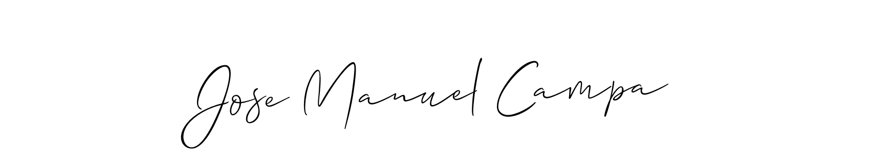 How to Draw Jose Manuel Campa signature style? Allison_Script is a latest design signature styles for name Jose Manuel Campa. Jose Manuel Campa signature style 2 images and pictures png