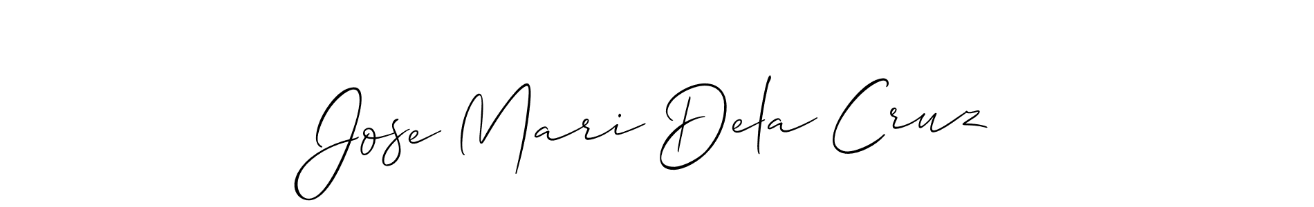 Use a signature maker to create a handwritten signature online. With this signature software, you can design (Allison_Script) your own signature for name Jose Mari Dela Cruz. Jose Mari Dela Cruz signature style 2 images and pictures png
